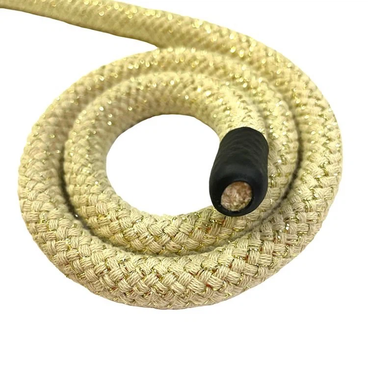 Cordon à capuche rond de 10 mm avec extrémité thermorétractable noire